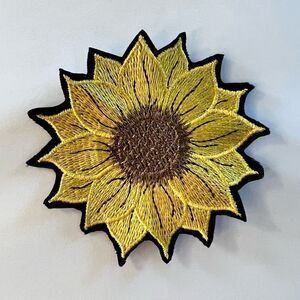 Boho Sunflower 3 Inch Embroidered Patch